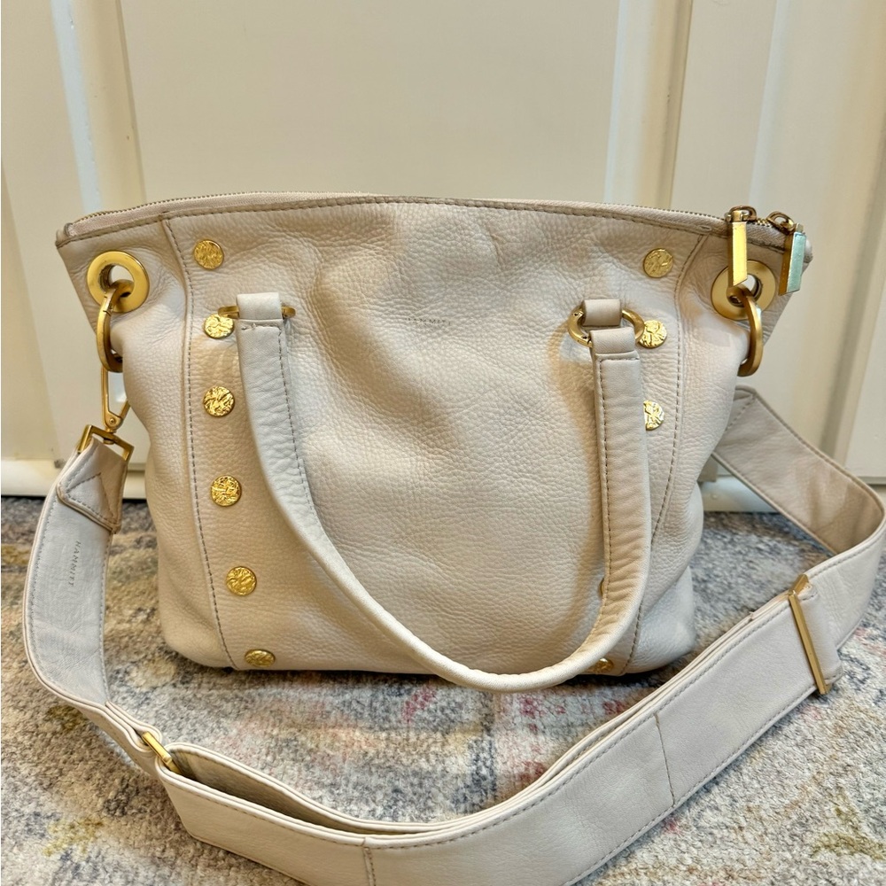 Hammit Medium Daniel in cream leather